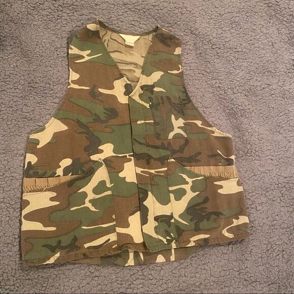 Vintage Ranger Camo Hunting Tactical Vest Size Large Bird/Shell Pouch - Picture 4 of 16